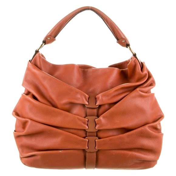 Salvatore Ferragamo Salmon Leather Ruched Hobo Bag [GG-21B247] - Picture 16 of 16